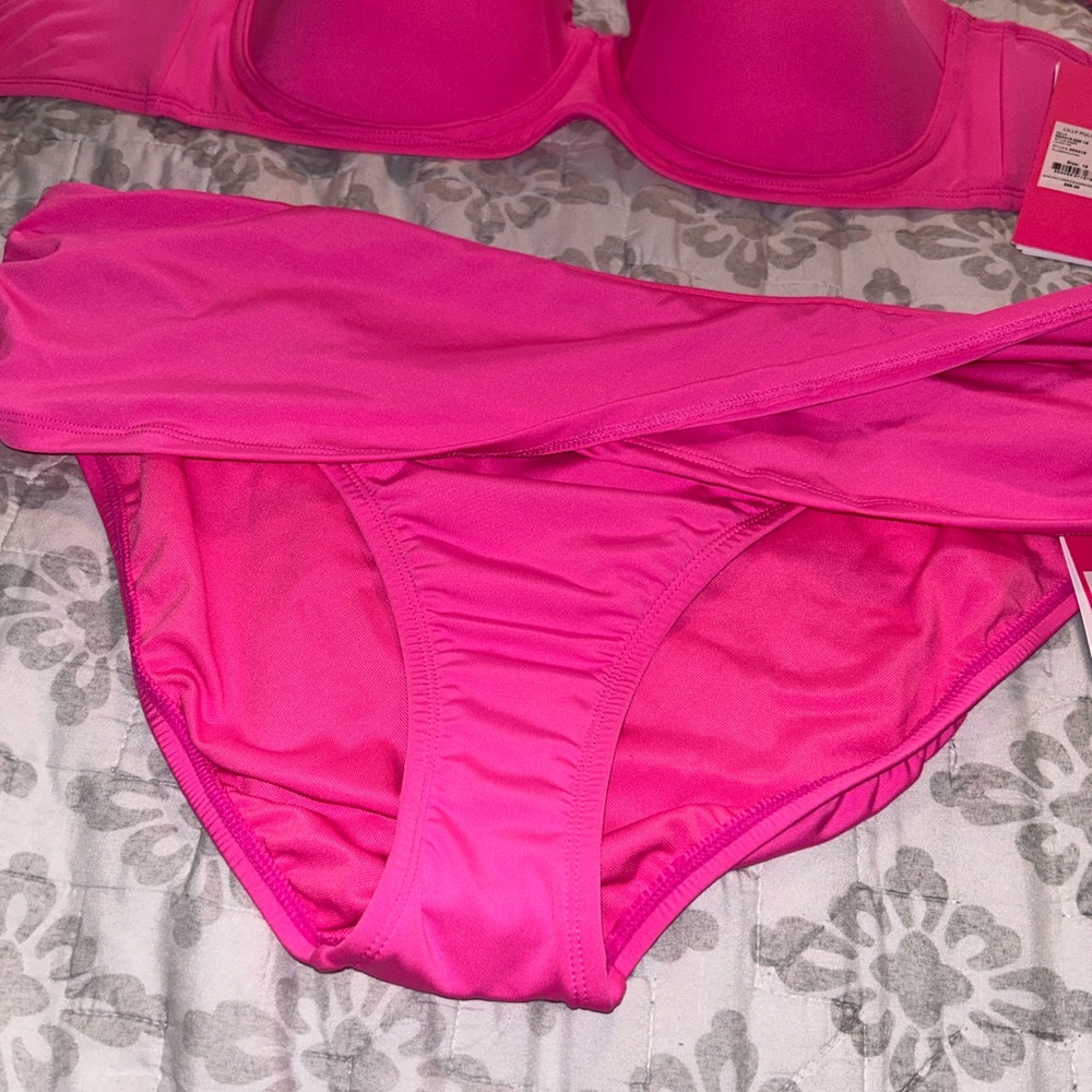 NWT Lilly Pulitzer 16 Plumeria Pink LEVEN TOP & LAGOON HIPSTER Bikini - Picture 3 of 6